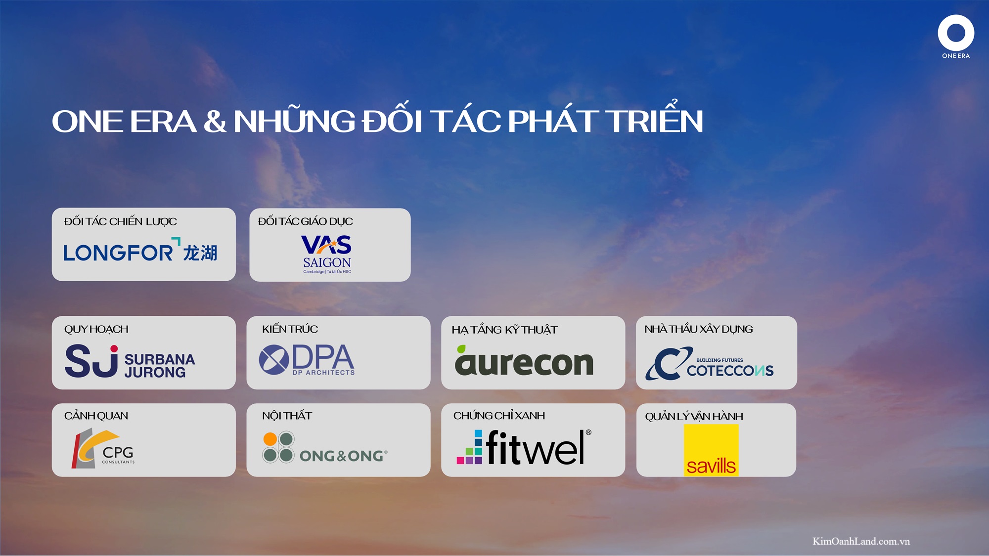 Các thương hiệu hợp tác đầu tư & phát triển dự án One Era