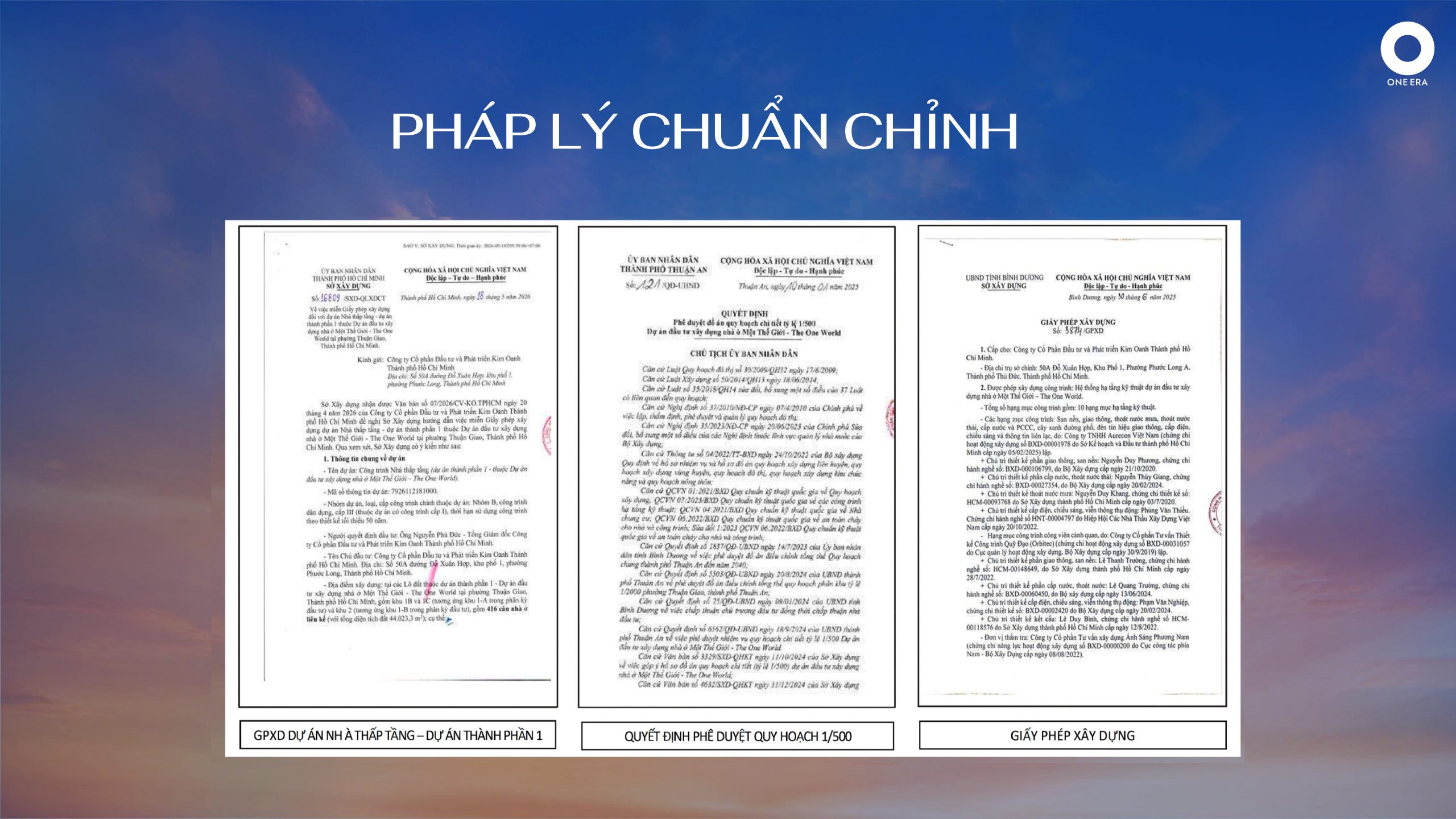 Pháp lý dự án One Era